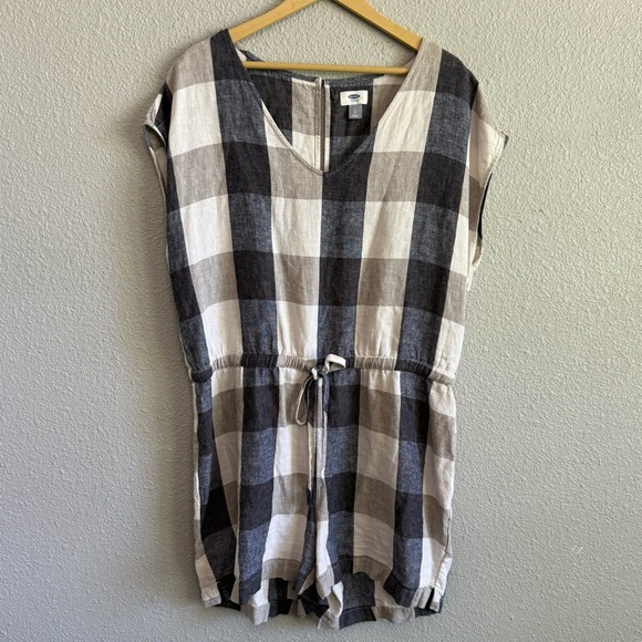 Old Navy Linen Blend Romper Size Large - Picture 1 of 8